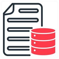 database document icon concept in red vector