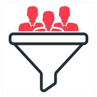 conversion rate icon concept in red vector