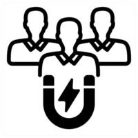 customer attraction icon concept in black vector