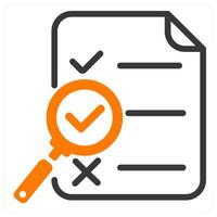 search report and browse data in orange duo line vector