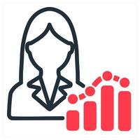 employee report and chart vector