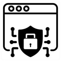 web security icon concept in black vector