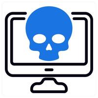 virus icon concept in blue vector