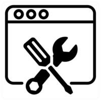 website optimization icon concept in black vector