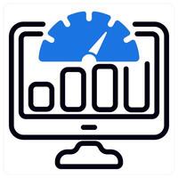 dashboard icon concept in blue vector