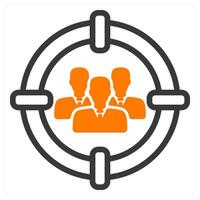 target audience icon concept in orange vector