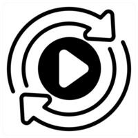 convert icon concept in black vector