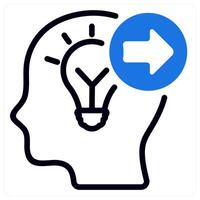 knowledge forward and learning in blue duo line vector