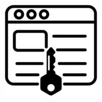 keywords icon concept in black vector
