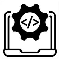 website development icon concept in black color vector
