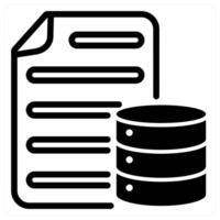 database document icon concept in black vector
