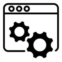 web settings icon concept in black vector