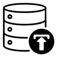 backup icon concept in black vector