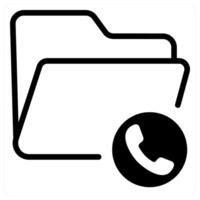 directory folder and Archive in black duo line vector