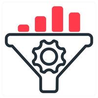 seo conversion rate icon concept in red vector