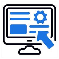 user interface icon concept in blue vector