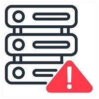 server information icon concept in red vector