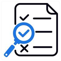 search report and browse data in blue duo line vector
