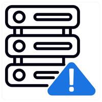 server information icon concept in blue vector