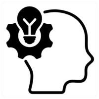 idea making and innovation in black duo line vector