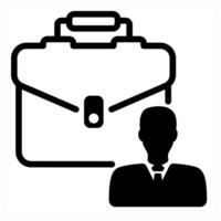 employability and skills in black duo line vector