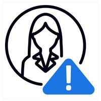 account alert and warning in blue duo line vector