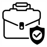 business security and cybersecurity in black duo line vector