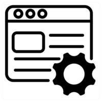 content settings icon concept in black vector