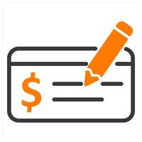 payment check and verify in orange duo line vector