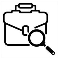 looking or hiring job in black duo line vector