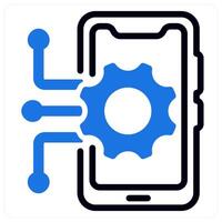 mobile technology icon concept in blue vector