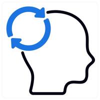 mind reload and refresh in blue duo line vector
