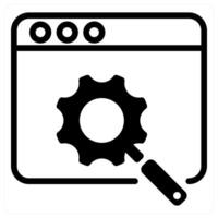 search engine optimization icon concept in black vector