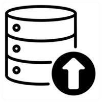 data upload icon concept in black vector