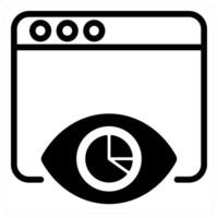 impression report icon concept in black vector