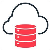 storage icon concept in red vector