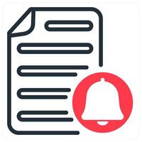 file notification icon concept in red vector