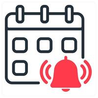 reminder icon concept in red vector
