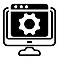 webpage configuration icon concept in black vector