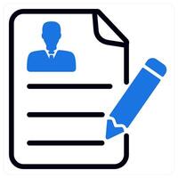 curriculum value and syllabus in blue duo line vector