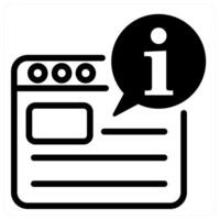 website information icon concept in black vector