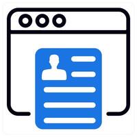 job apply and Application in blue duo line vector