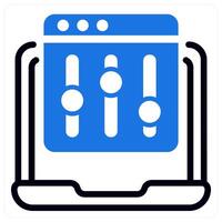 refine webpage icon concept in blue vector
