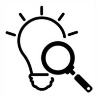 find solution icon concept in black vector
