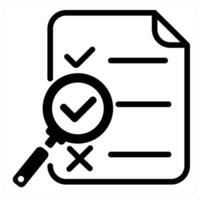 search report and browse data in black duo line vector