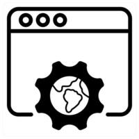 browser settings icon concept in black vector