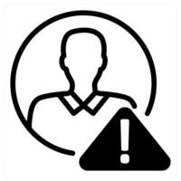 account alert and Notification in black duo line vector