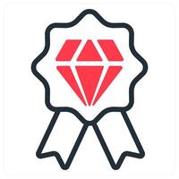 premium quality icon concept in red vector