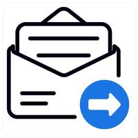 email send icon concept in blue vector
