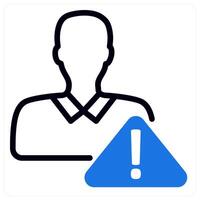 account alert and security in blue duo line vector